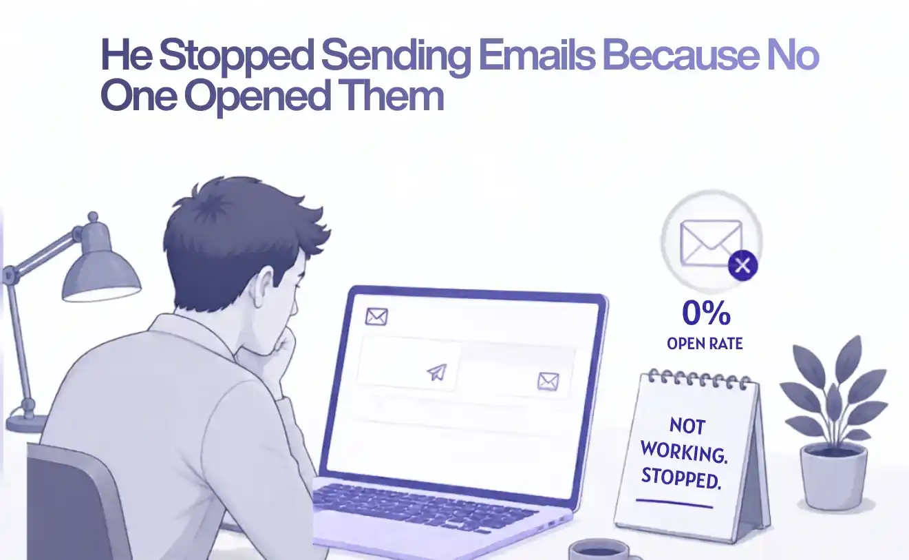 email marketing in India campaign dashboard showing zero open rate as a frustrated marketer reviews poor engagement results